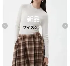 新品　ミラオーウェン　モヘア混ラメリブニットプルオーバー