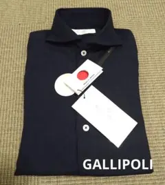 【新品】GALLIPOLI camiceria 長袖シャツ ネイビー 46のサムネイル