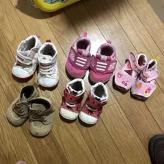 ミキハウス ホワイトスニーカー & ニューバランス ピンク574 ダブルビー靴