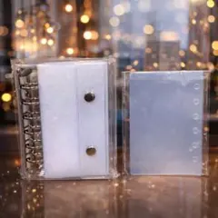 バインダー式シール帳　A7 プラスチック製シール台紙１０枚付き