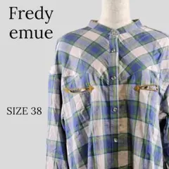 Fredy emue フレディエミュ 長袖 シャツ 青×緑×白 38のサムネイル