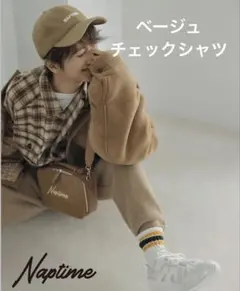 Naptime チェック SHIRTS-BEIGE - メルカリ