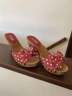Miu Miu デニム フラワー装飾 ミュール 38 Miu Miu デニム フラワー装飾 ミュール 38 - メルカリ