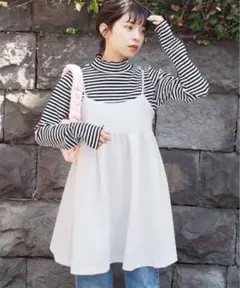 ホワイト キャミソール ストレートカット