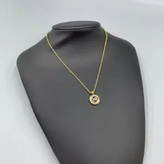 224 ニナリッチ　ゴールド メダル型ペンダント ネックレス