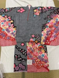 七五三 753 着物 七歳 四つ身着物 赤色地友禅柄 新品 k4126t - メルカリ