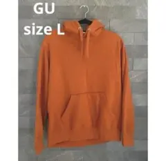 GU スウェットプルパーカー 長袖 オレンジ ユニセックス メンズ レディース