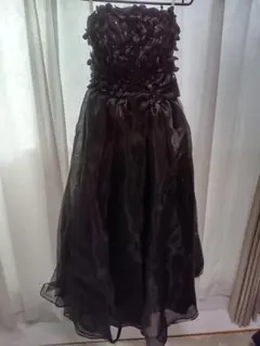お値下げ！演奏会ドレス 発表会ドレス パーティドレス　ブラック　黒　フラワー
