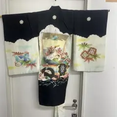 お宮参り 着物 正絹 男の子 祝着 産着 セレモニー レトロ