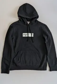 agnis b. アニエスベー アダムエロペ フード付きパーカー ブラック