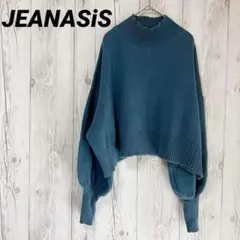 ジーナシス ニット セーター 長袖 ゆったりニット ショート丈 F