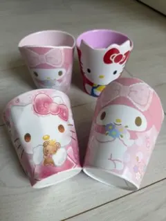 新品未使用キティメラミンコップマイメロメラミンコップ4個セットサンリオレア商品