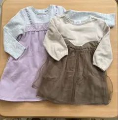 WILL MERY 長袖ワンピース100/110サイズ2点セット