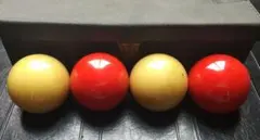 象牙風　ビリヤード　キューボール　骨董品　赤白 Yahoo!オークション -「象牙風」(ビリヤード) (ゲーム)の落札