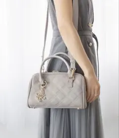 RANDA キルティング 2way ショルダーバッグ グレー
