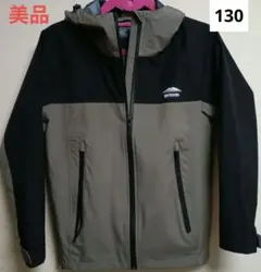 OUTDOOR フード付きジャケット 黒/カーキ色　130センチ　美品