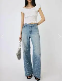 MOUSSY : DESTROYED MIDRISE BAGGY サイズ0