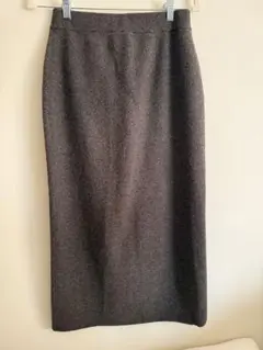 ユナイテッドアローズ　ニットスカート ブラウン　スリット入り