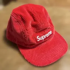 Supreme レッド コーデュロイキャップ