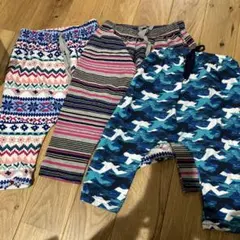 【未着用】90サイズ　柄ズボン　3枚セット