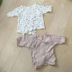 新生児 短肌着 コンビ肌着 プティマイン 2枚セット