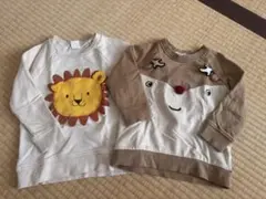 H&M アニマルモチーフ トレーナー 2枚セット 92cm