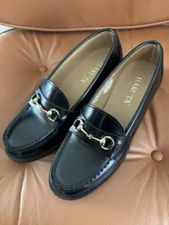 室内着用のみ　HARUTA： 477 ヒールアップビットローファー 23.5cm