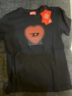 DIESEL ハートロゴ Tシャツ 黒