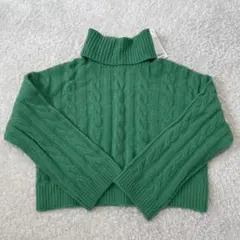 GU タートルネックセーター グリーン Sサイズ