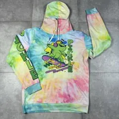古着 スケートボード　Mサイズ　タイダイ　カエル　パーカー　フーディー　ボロ