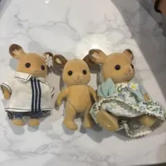 シルバニアファミリー 鹿着せ替え人形 3体セット