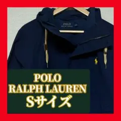 ポロ ラルフローレン　ネイビー フード付き マウンテンパーカー　ポニー刺繍