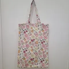 No.599 ハンドメイド　エコバッグ　サブバッグ　マチあり　北欧　花柄