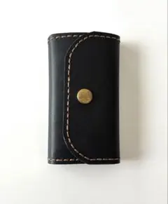 レザーキーケース 本革　ブラック