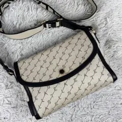 美品 ステラマッカートニー キャンバス 2way ショルダーバッグ スタッズ 黒