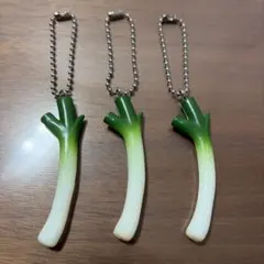 【3個セット】食品サンプル　ネギ　キーホルダー