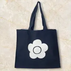 未使用 MARY QUANT BIGデイジーニットジャカード トート マリクワ
