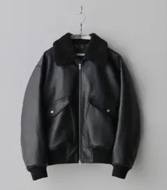 DETACHABLE BOA GRAIN FLIGHT BLOUSON