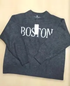 BOSTON　ダークグレー　長袖ニット Mサイズ　試着のみ　温かい