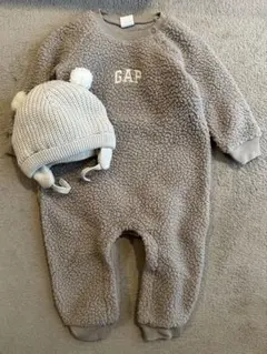 GAP 2点セット　ロンパース　ボア　ベージュ