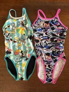 ミッキー・ミニー スポーツ用水着 2点セット