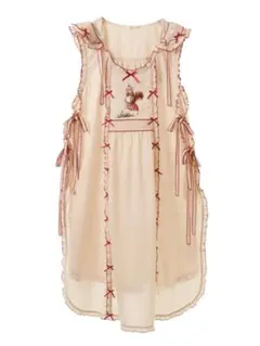 ピンクハウス☆ウィンターフォレストトリート刺繍タブリエ☆新品