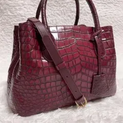 レザージュエルズ☆2way トートバッグ ショルダーバッグ クロコ型押し