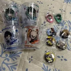 くら寿司　僕のヒーローアカデミア　クリアカップ　感バッチ　ラバースタンドチャーム