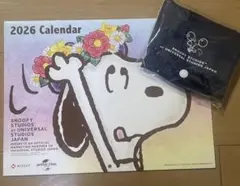 2026スヌーピー　壁掛けカレンダー　エコバッグ