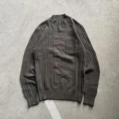 00s OLD GAP ニット Y2K オリーブ 古着 短丈 vintage