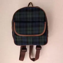 チェック柄バックパック