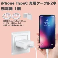 TypeCケーブルタイプC 充電ケーブル2本 充電器1個 急速充電 iPhone