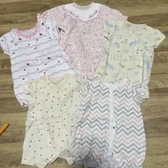 女の子　ロンパース・カバーオール まとめ売り　新生児