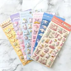 【匿名発送】ダイソー　サンリオ　ぷくっとシール　６種セット